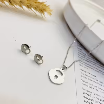 نیم ست استیل طرح قفل