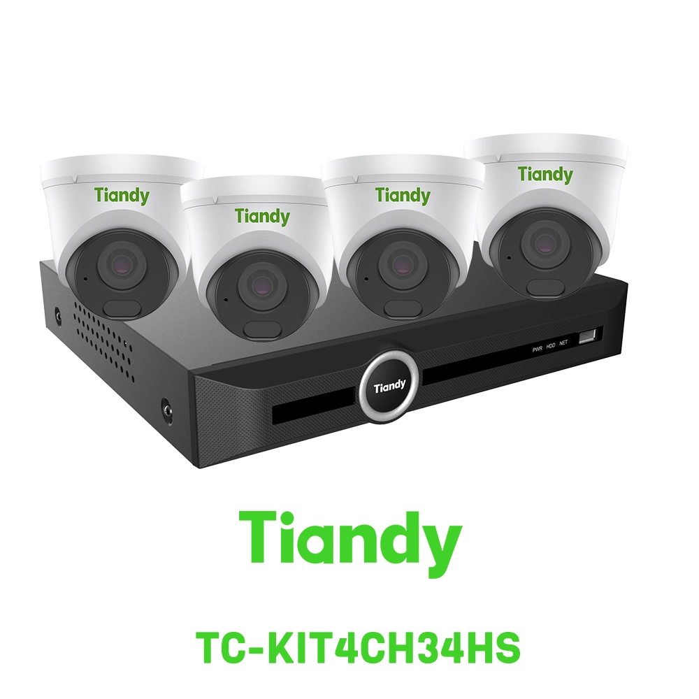 پک دوربین مداربسته تیاندی 4 کانال مدل Tiandy TC-KIT4CH34HS