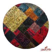 فرش گرد دستباف کلاژ کد 5075