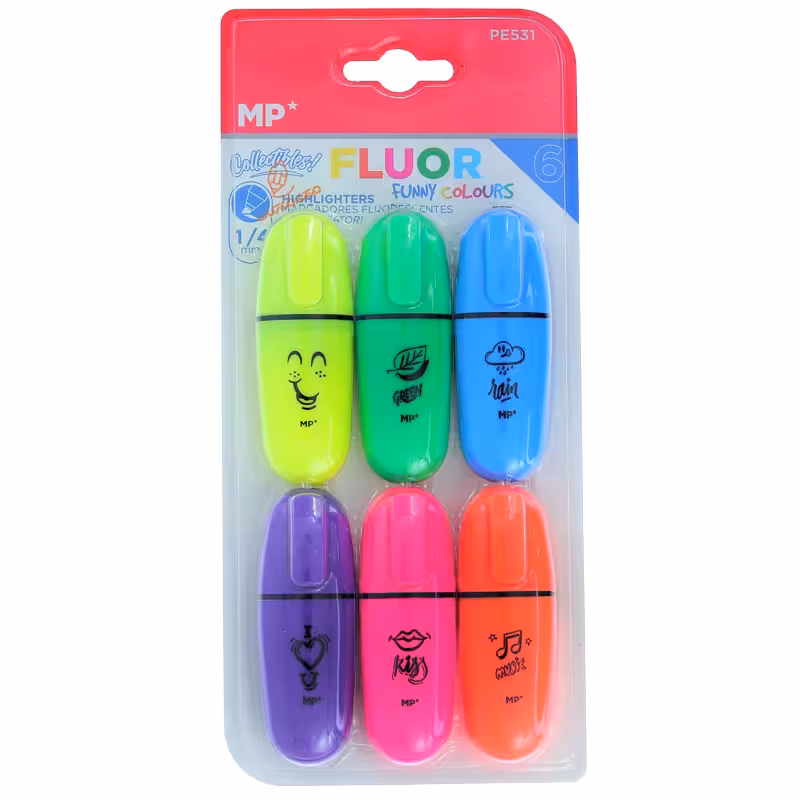 ماژیک علامت گذار فلورسنت 6 رنگ کد 531 ام پی MP