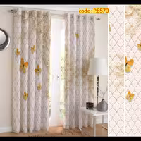 پرده پذیرایی دو قواره طرح حیوانات سه بعدی کد P8570