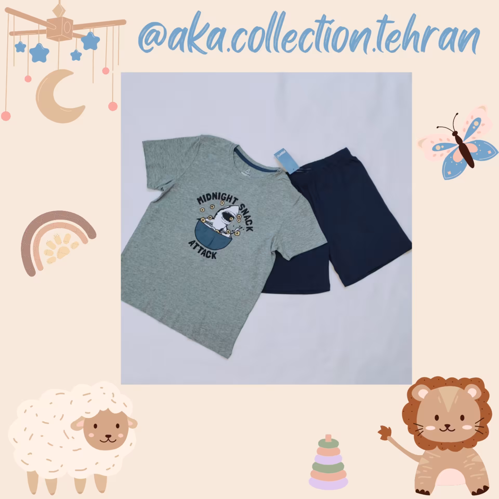 ست تیشرت و شلوارک پسرانه  جنس نخ پنبه برند پپرتز آلمان مناسب سن  10 تا 12 سال 