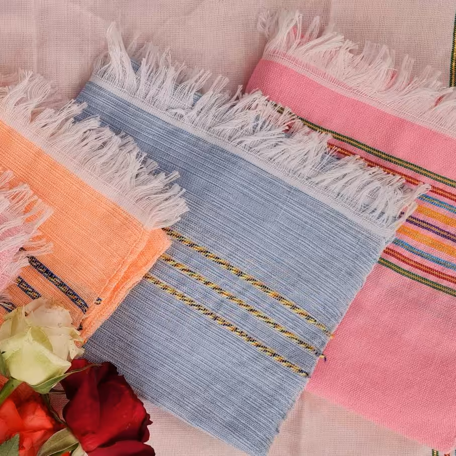 حوله دستی دستبافت نخی 