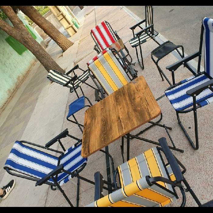 صندلی تاشو مسافرتی فلزی  سبک دارای رنگ بندی کاملا مقاوم