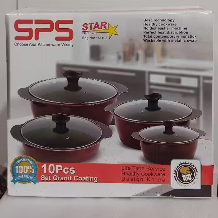 سرویس قابلمه 10 پارچه گرانیتی SPS استار ارسال رایگان
