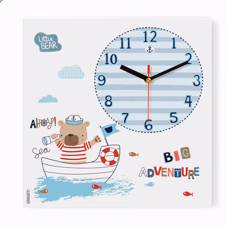 ساعت دیواری اتاق کودک طرح ملوانی کد 7121