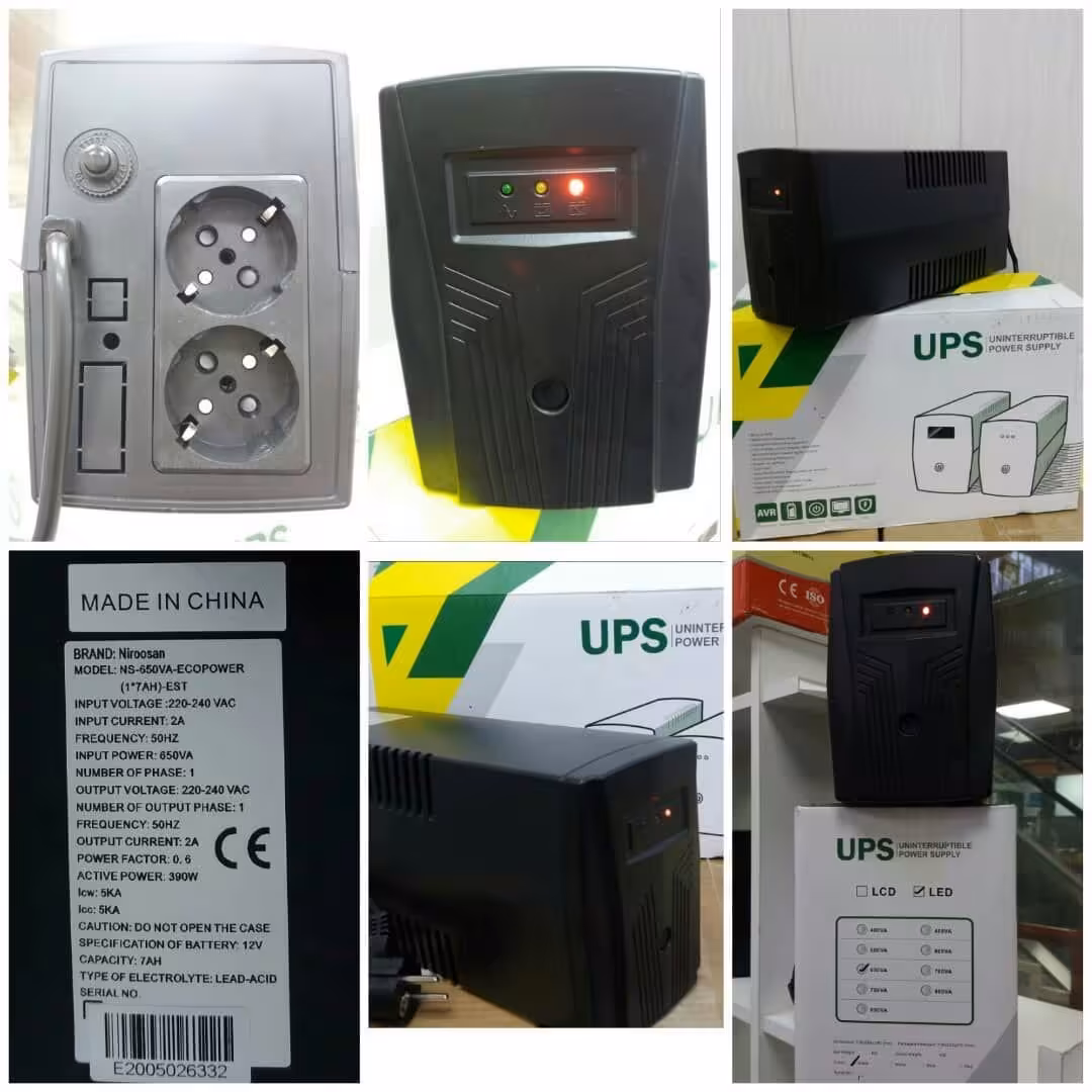 یو پی اس یورونت #نیروسان # آدالیفت # برق 220 ولت 600/650/700 ولت آمپر - یک عدد باتری 7 آمپر داخلی