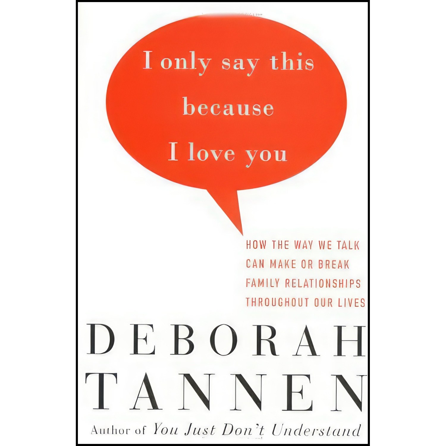 کتاب زبان اصلی I Only Say This Because I Love You اثر Deborah Tannen