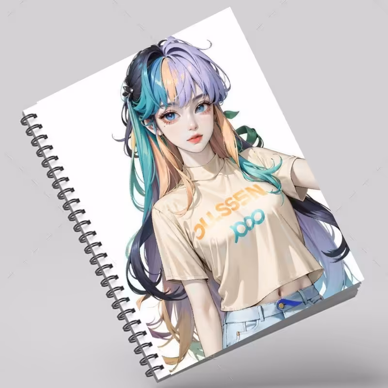 دفتر سیمی طرح دختر فانتزی 05