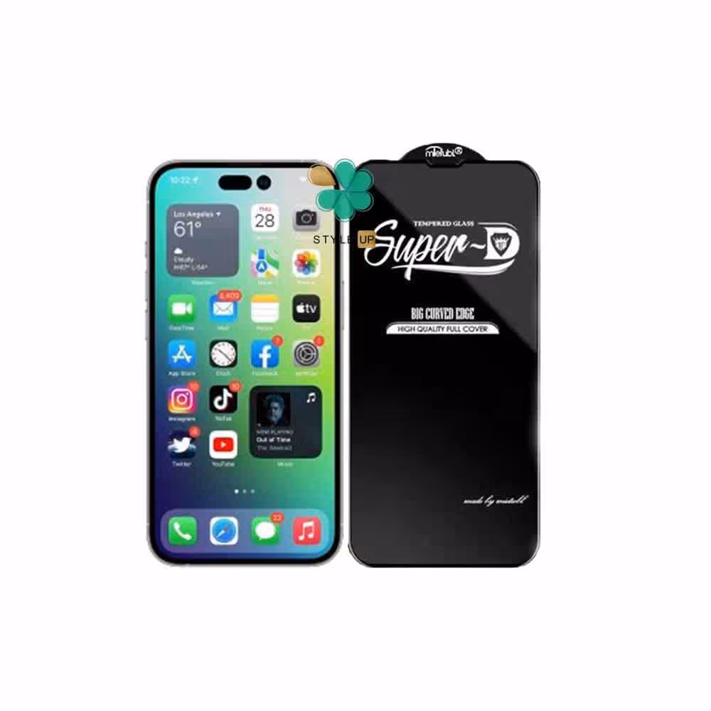 گلس گوشی اپل ایفون Apple iPhone 14 تمام صفحه Super D