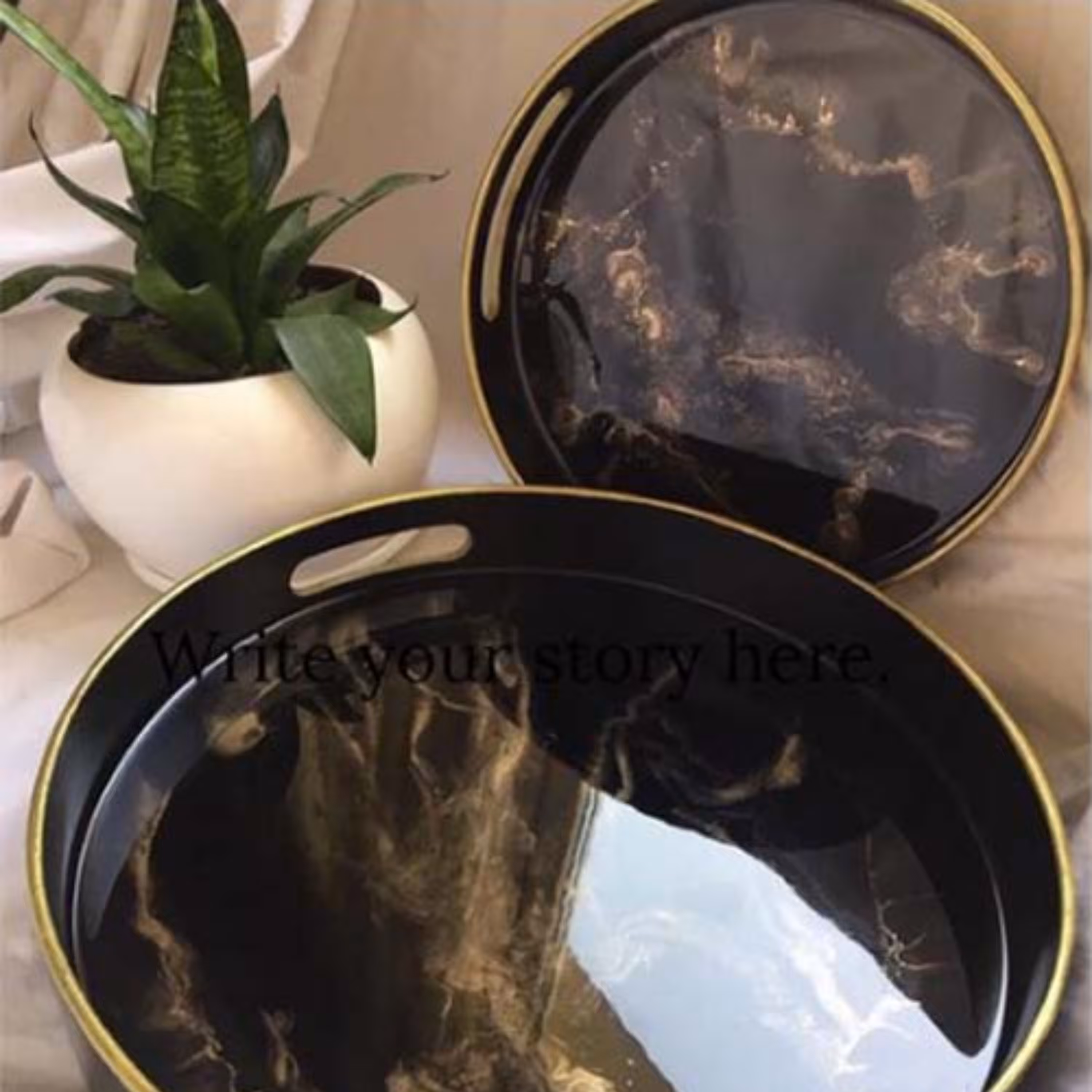 سینی رزینی دایره ای قطر 40سانت