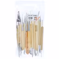 قیمت و خرید  ابزار دو سر فرچه دار 22 عددی دسته چوبی الیزا ELIZA