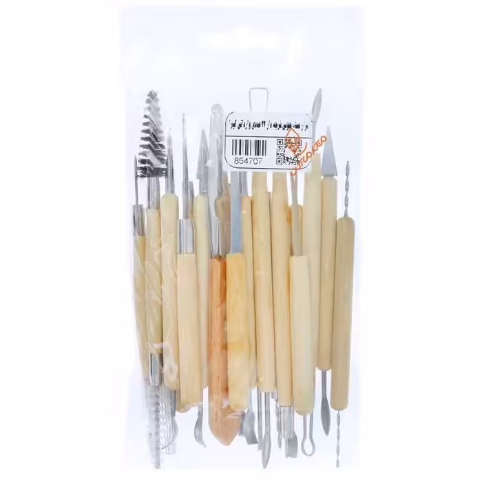 قیمت و خرید  ابزار دو سر فرچه دار 22 عددی دسته چوبی الیزا ELIZA