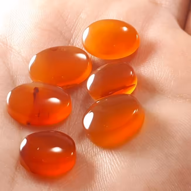 پکیج شش عددی عقیق یمنی پرتقالی کهنه کد: M 614
