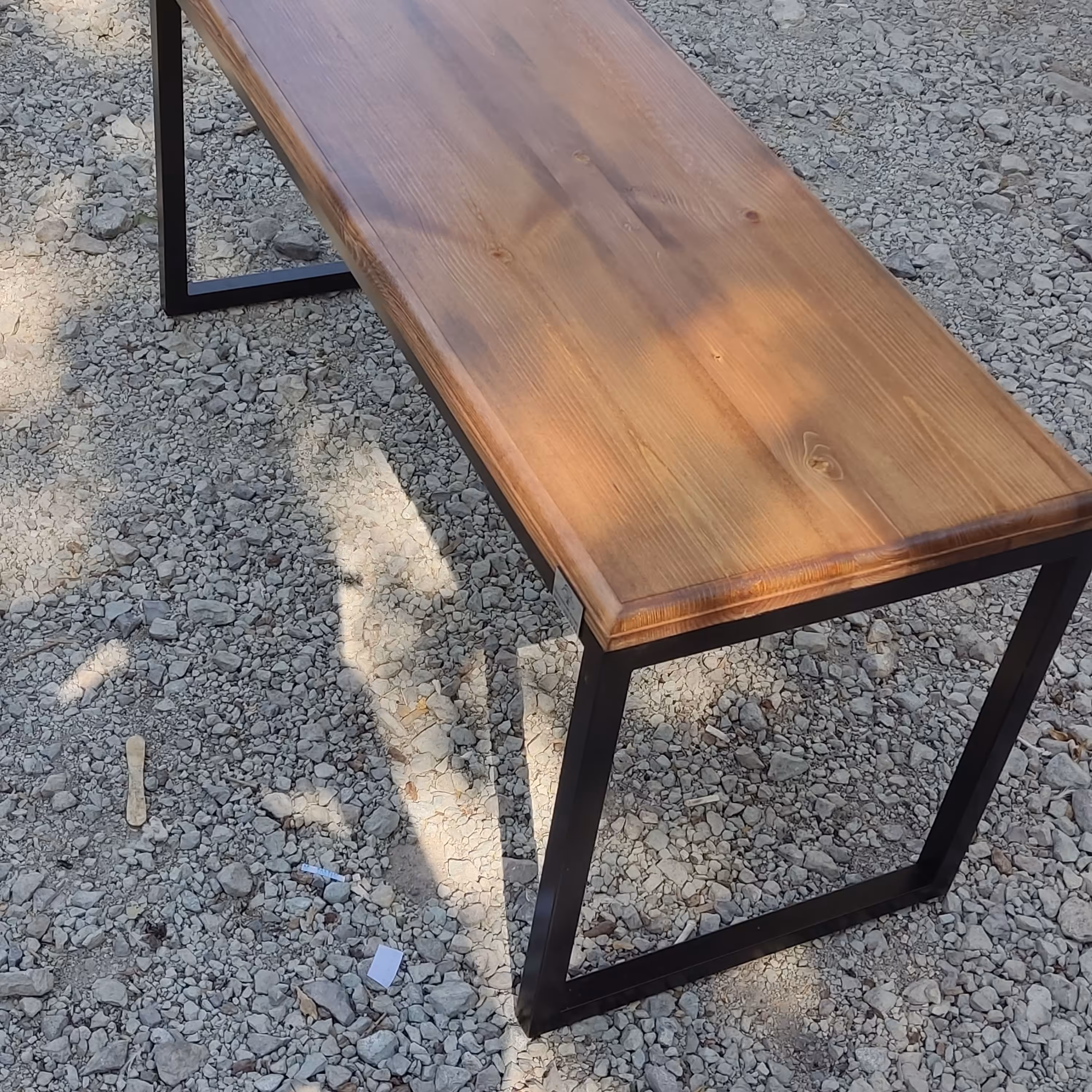 نیمکت چوب و فلز 