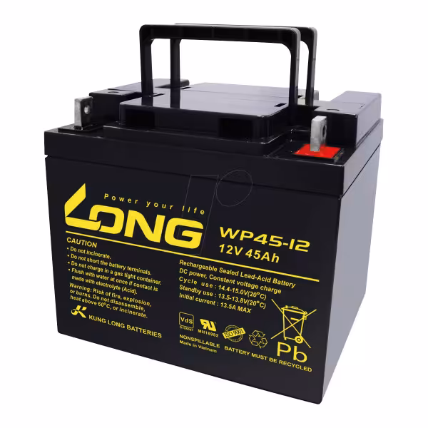 باتری یو پی اس 12 ولت 45 آمپر ساعت لانگ مدل WP45-12