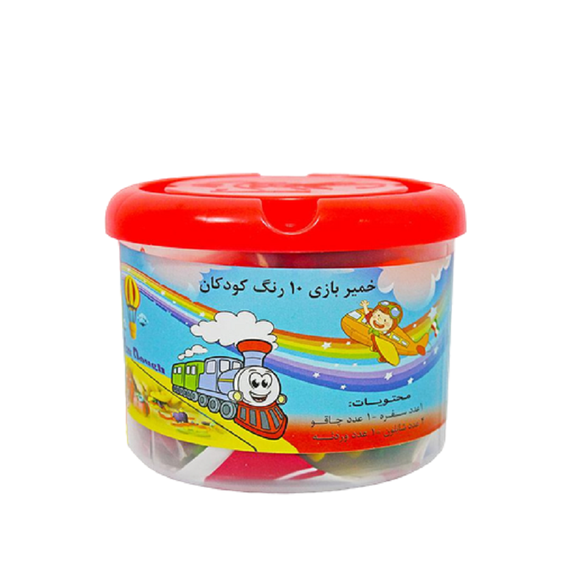 خمیر بازی سطلی 10 رنگ نوآوران