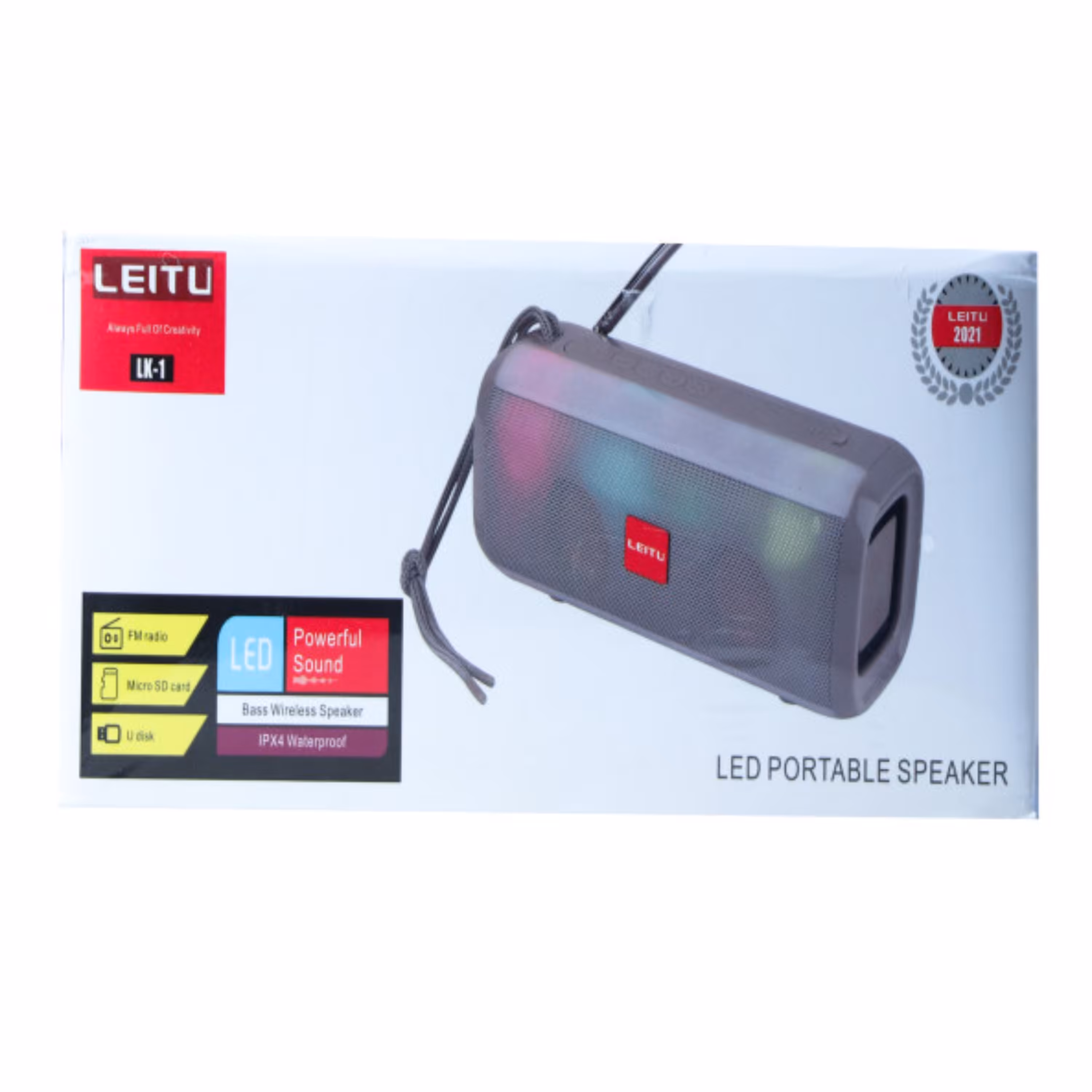 اسپیکر بلوتوثی لیتو مدل LK-1  رنگ طوسی رقص نوردار