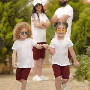 ست خانواده تیشرت شلوارک طرح بی نهایت