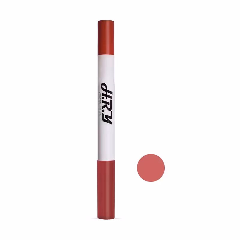 رژ لب مدادی اچ آر وای hry شماره 218 کاملا گیاهی و بدون سرب رنگ پایه کالباسی