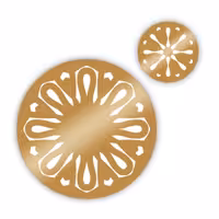 زیر بشقابی مدل 1404 طلایی مجموعه 4 عددی به همراه زیر لیوانی ست 