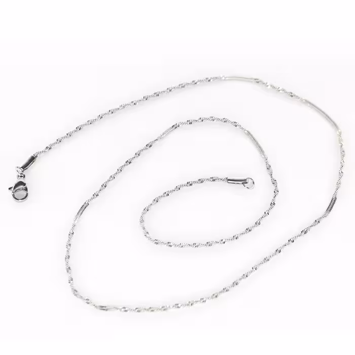 زنجیر استیل اسپرت مدل Z103 نقره ای رنگ ثابت طرح ماری