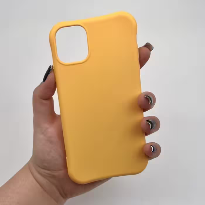 قاب گوشی iPhone 11 آیفون ژله ای طرح ساده زرد کد 76509