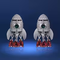 گوشواره طرح سفینه فضایی کدE415