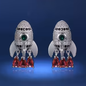 گوشواره طرح سفینه فضایی کدE415