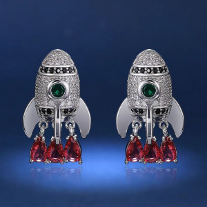 گوشواره طرح سفینه فضایی کدE415