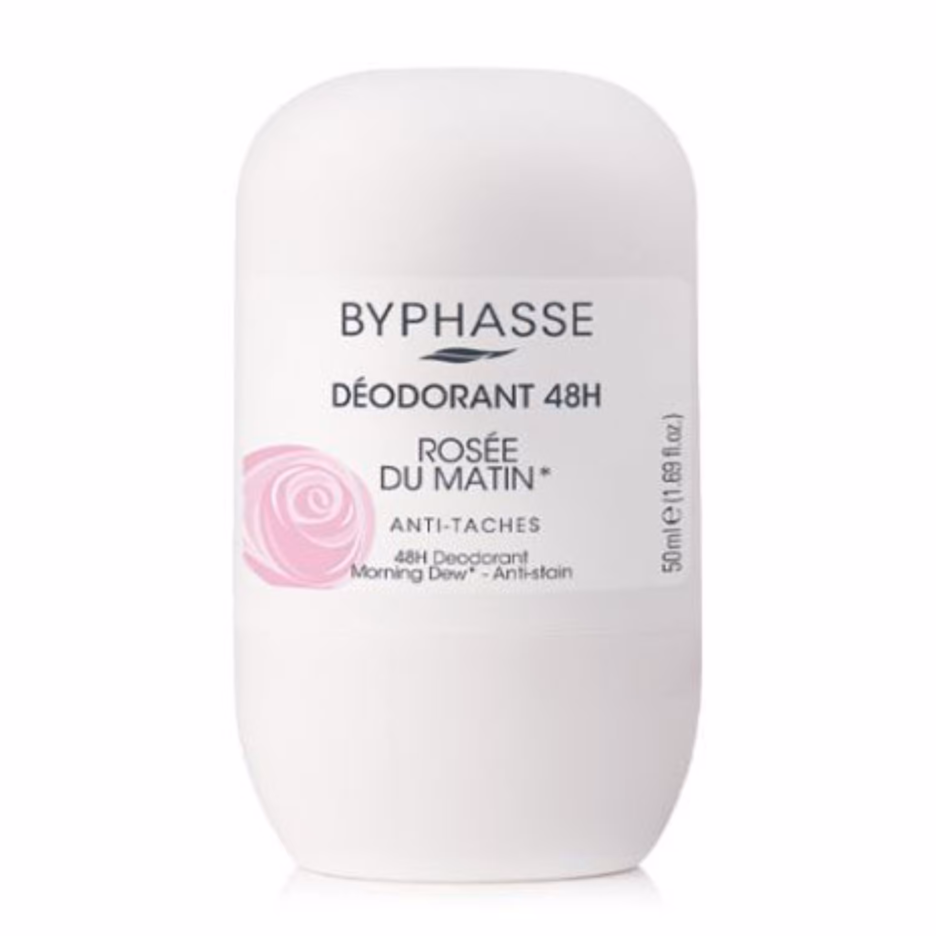 مام رول ضدتعریق بایفس رز دوماتین Byphasse 48H Deodorant rose du matin (roll-on)