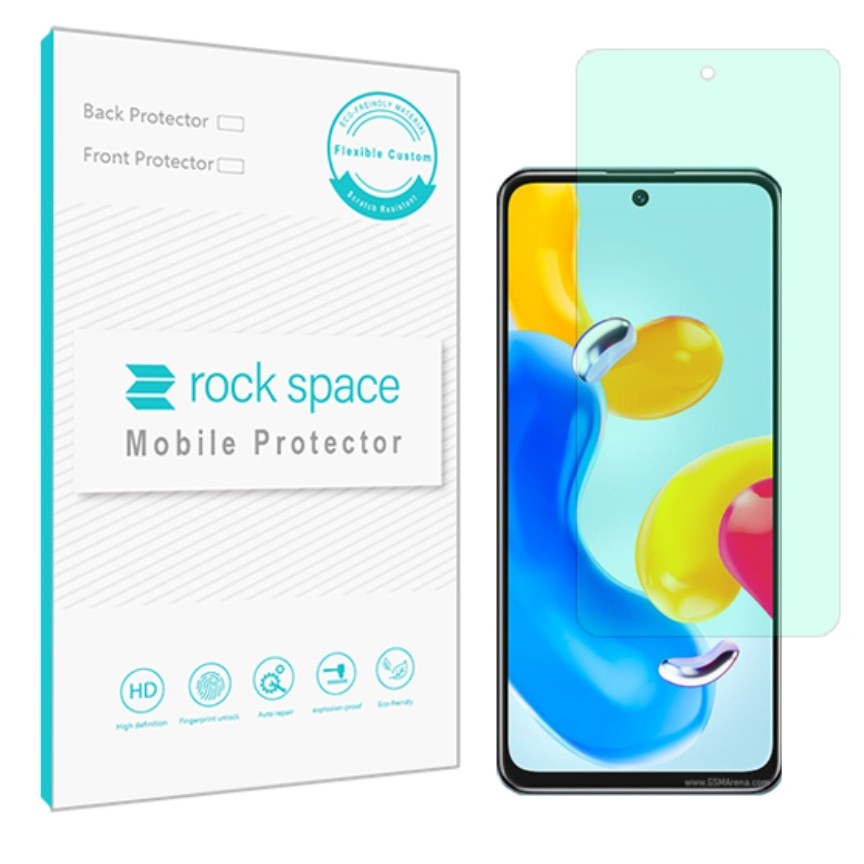 گلس شیائومی Note 11s 5g مدل نانو هیدروژل گرین لایت برند راک اسپیس