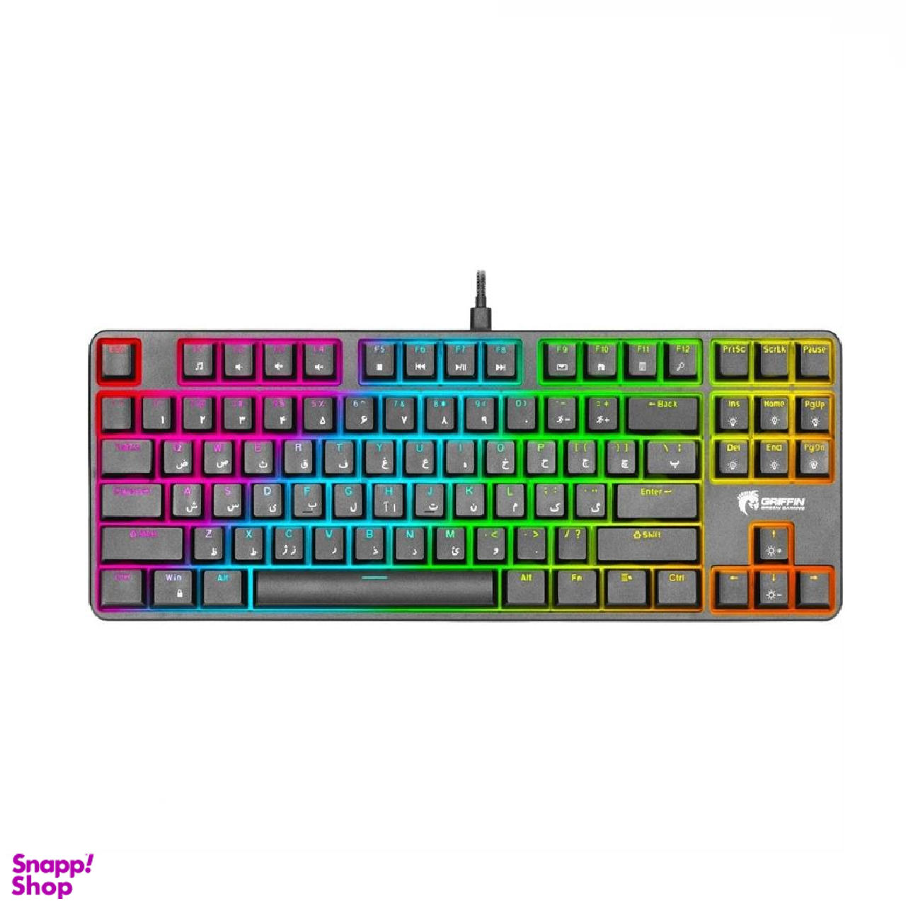 کیبورد گیمینگ مکانیکال گرین مدل GK801-RGB