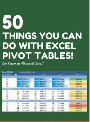 [EPUB] دانلود کتاب 50 Things You Can Do With Excel Pivot Table, 2020