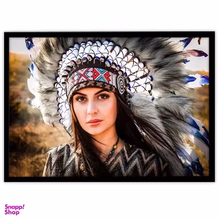 تابلو نوری بکلیت طرح دختر سرخپوست مدل B-8830