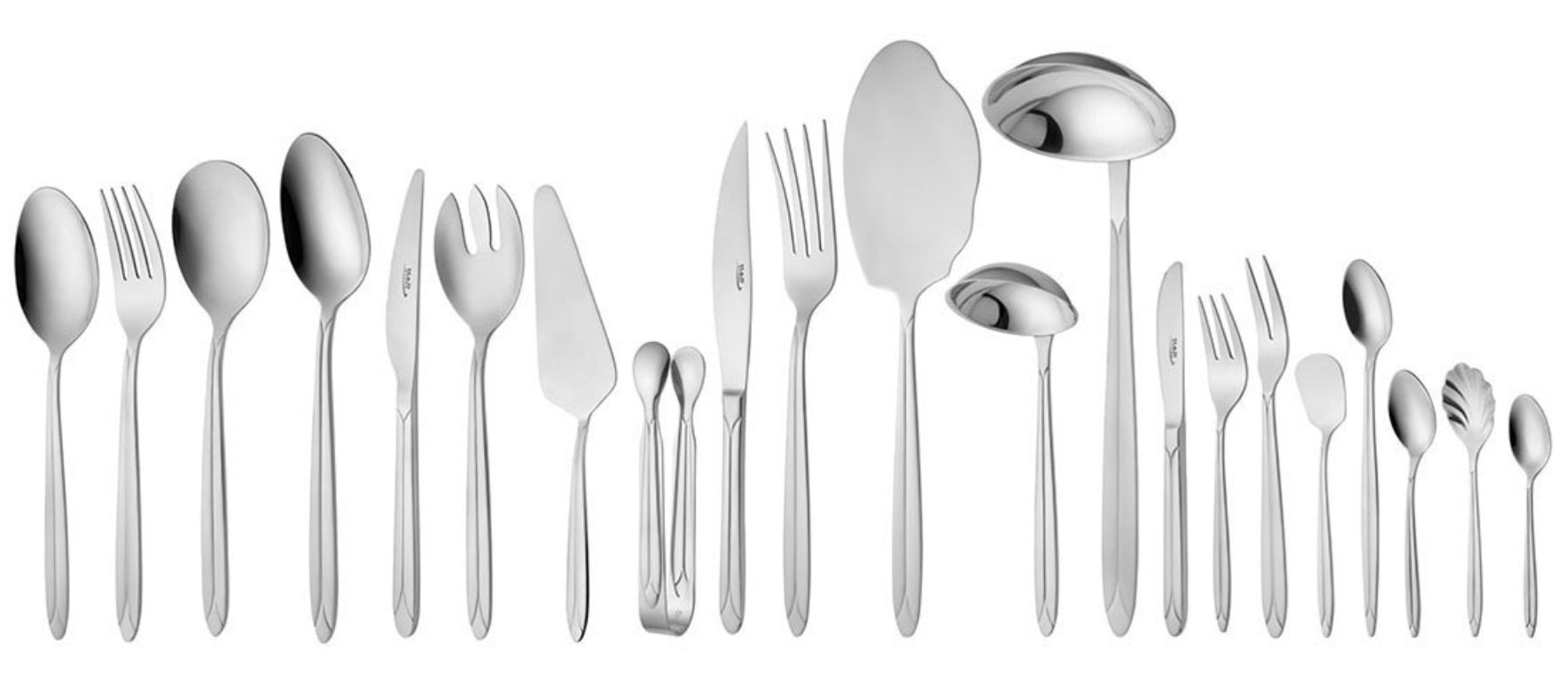 سرویس قاشق و چنگال 116 پارچه ناب استیل مدل پالرمو ساده Nab Steel Palermo 116 Pcs