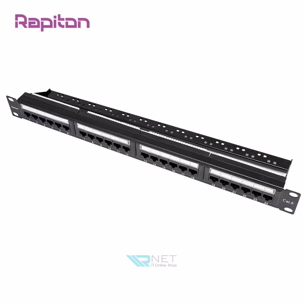 پچ پنل 24 پورت Cat6 UTP رپیتون مدل Rapiton RP-PP24-L6U