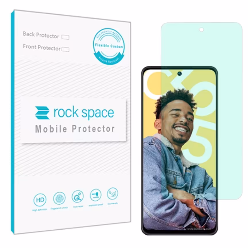 گلس ریلمی C55 مدل نانو هیدروژل گرین لایت برند راک اسپیس