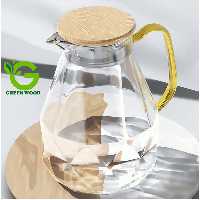 پارچ  شیشه ای پیرکس درب بامبو شعله مستقیم   1800 میلی لیتر کد Gw51202016