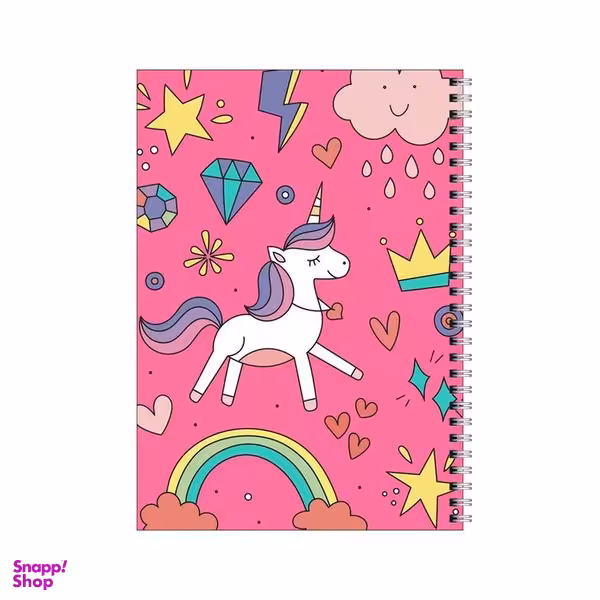 دفتر مشق 80 برگ بامبیلیپ طرح ابر و تک شاخ و ستاره کد 9747454