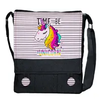 کیف دوشی دخترانه طرح تک شاخ یا یونیکورن unicorn