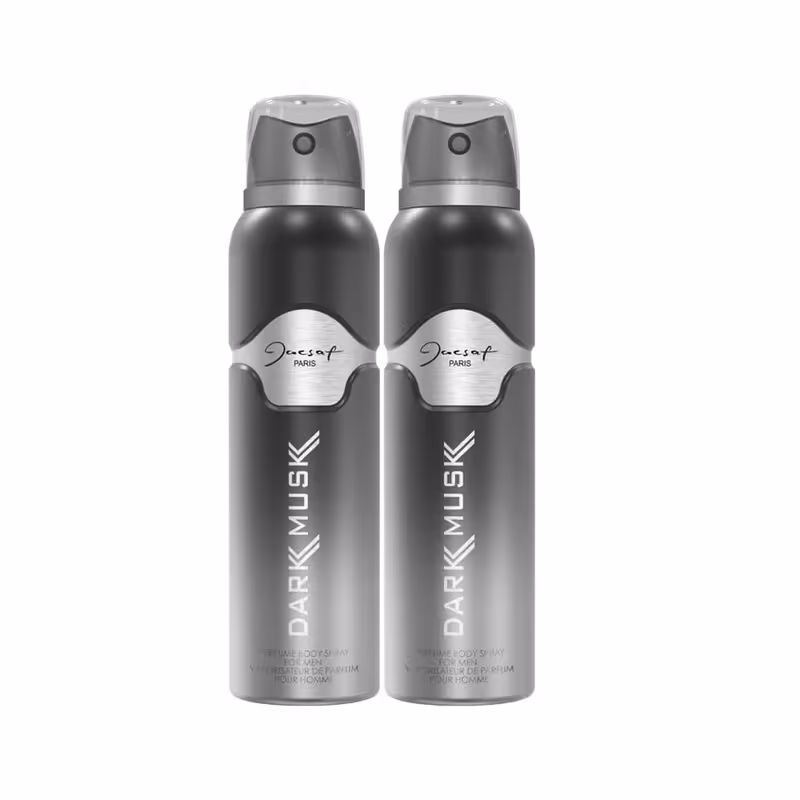 اسپری بدن مردانه ژک ساف مدل dark musk Sh3455.2 حجم 150 میلی لیتر بسته 2 عددی