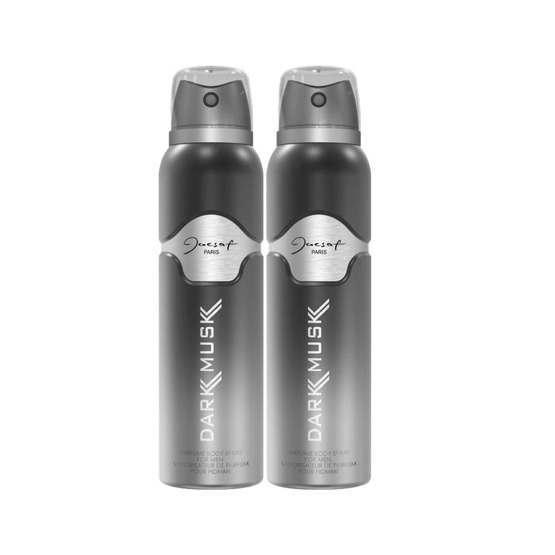 اسپری بدن مردانه ژک ساف مدل dark musk Sh3455.2 حجم 150 میلی لیتر بسته 2 عددی