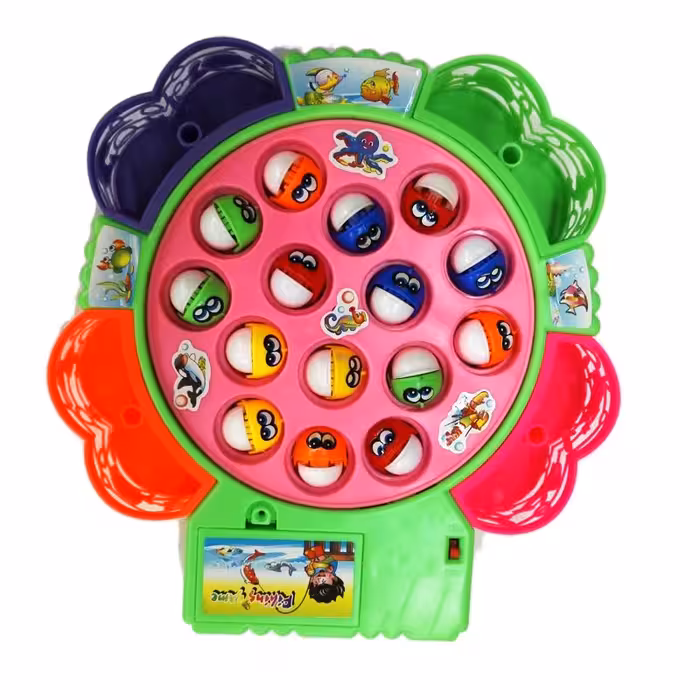 (فروش عمده) 10 عدد ماهی گیری باتری خور چرخشی و موزیکال طرح گل (ماهیگیری)