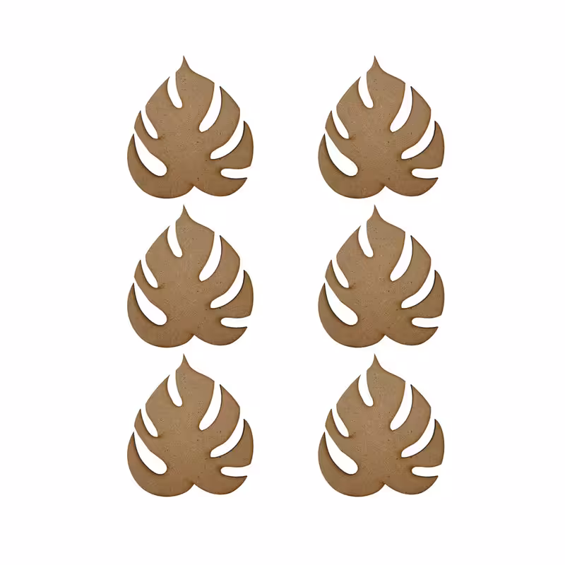 اسلایس چوبی مدل پایه چوبی Figtenleaff اپوکسی مجموعه 6 عددی