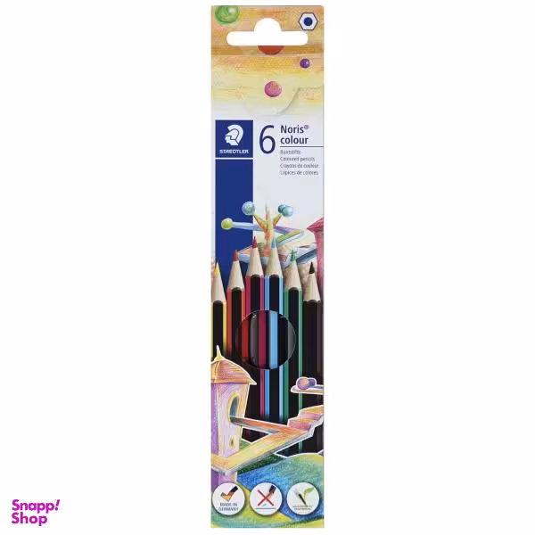 مداد رنگی 6 رنگ استدلر مدل Noris Colour 185C6