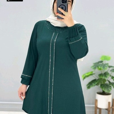 تونیک شلوار نگینی جنس میشه فری سایز تا 50الی52