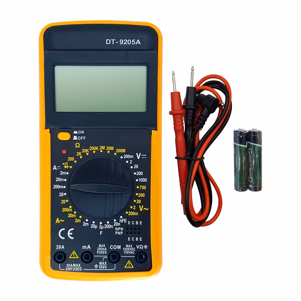 مولتی متر دیجیتالی DT 9205A(پک ارتقا یافته) اهم متر
