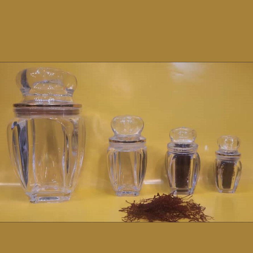 ظرف طرح شیشه ای مدل گوهر (سه مثقالی)