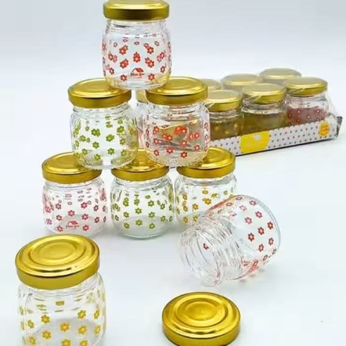 بانکه نقلی شیشه ایی بسته8 عددی